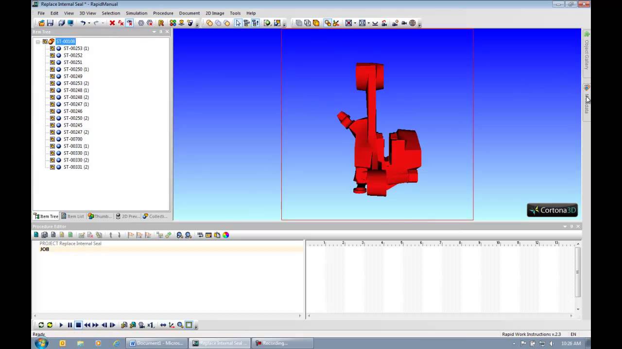 Cortona3D Tutorial: RapidManual - Work Instructions and Repair Manuals