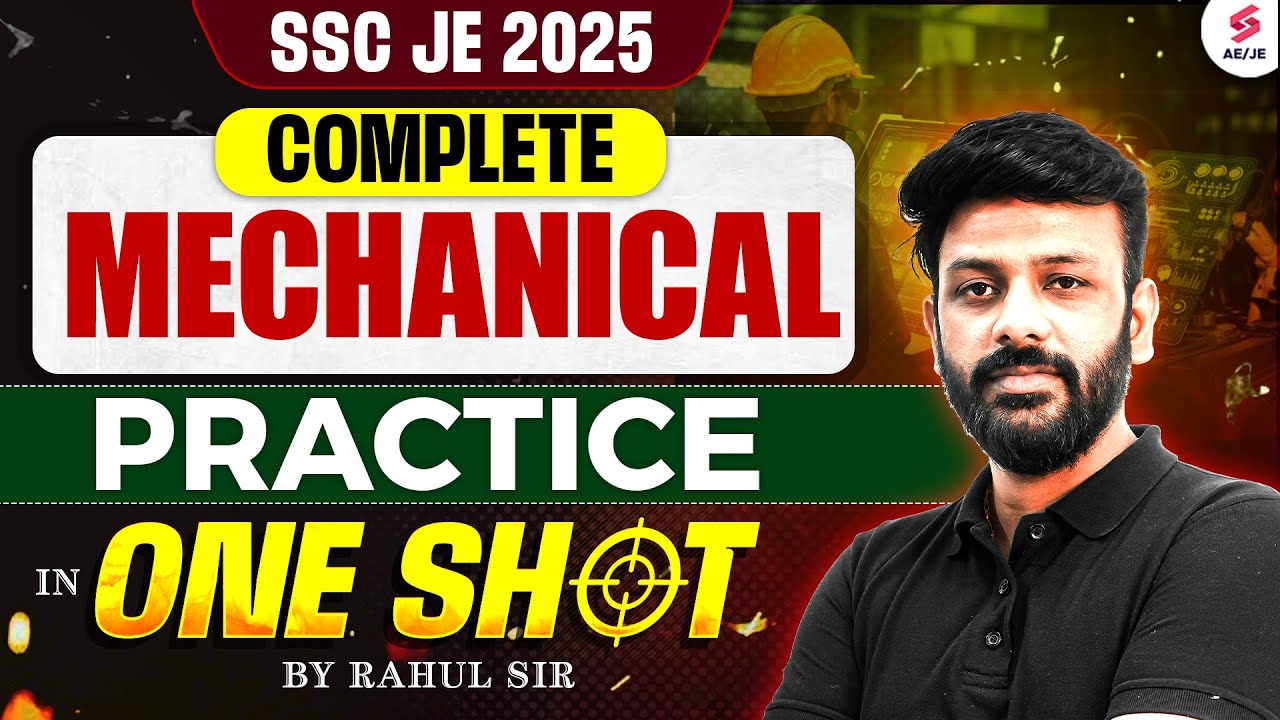 SSC JE Mechanical Classes | SSC JE Mechanical Mock Test for Complete Revision | Rahul Sir