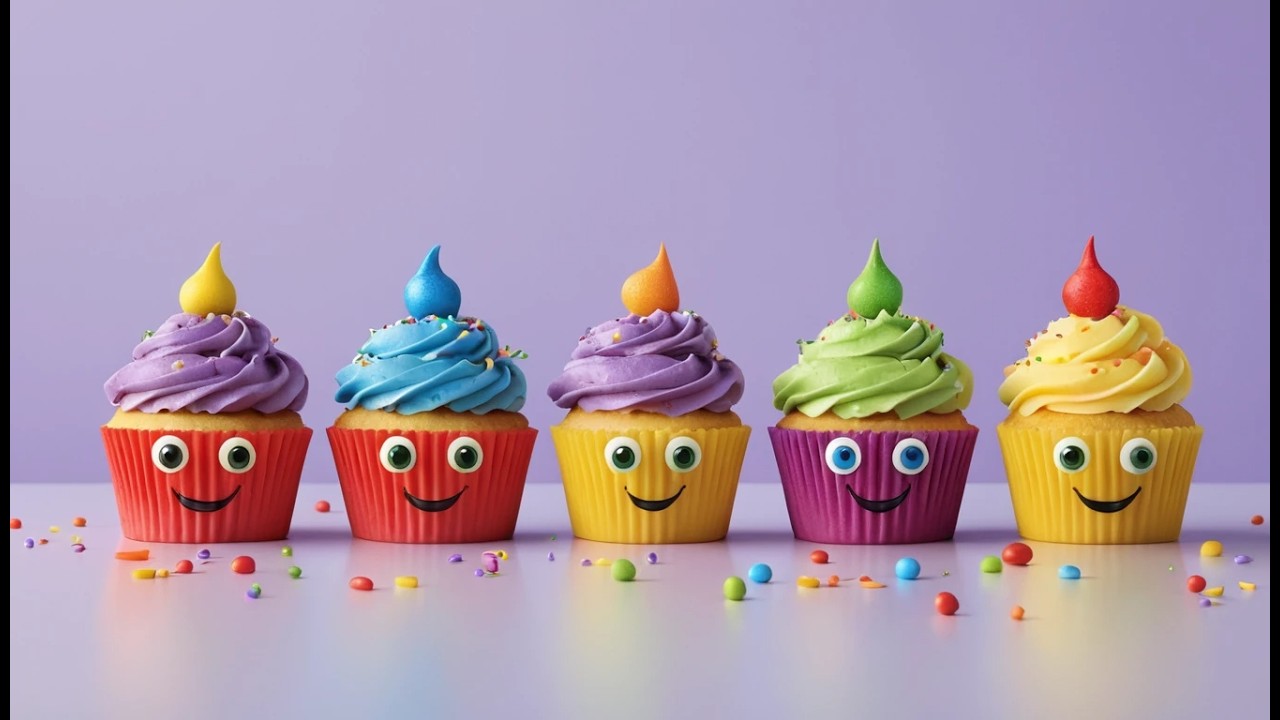 Sieben Mini Spielzeug Cupcakes! So lecker & bunt | Spielküche & Rollenspiel für Kinder