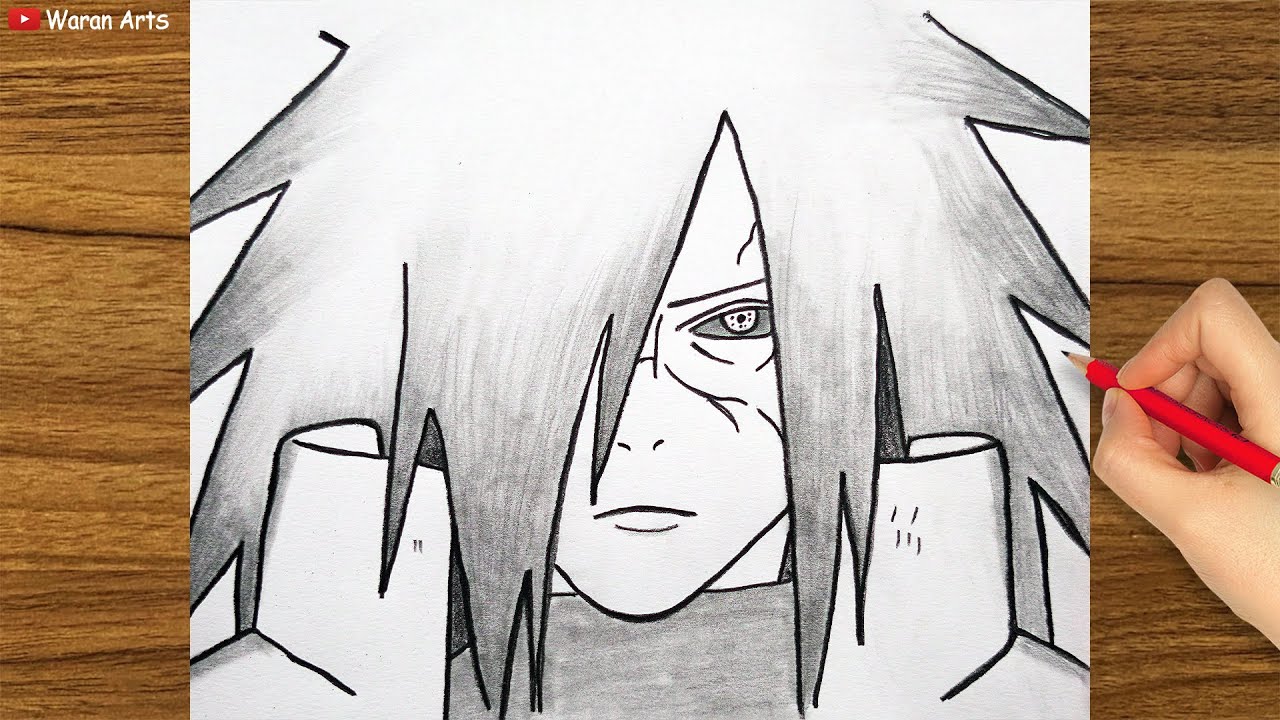 Easy Anime Drawing || How to Draw Madara Uchiha step-by-step || Easy Drawing for Beginners