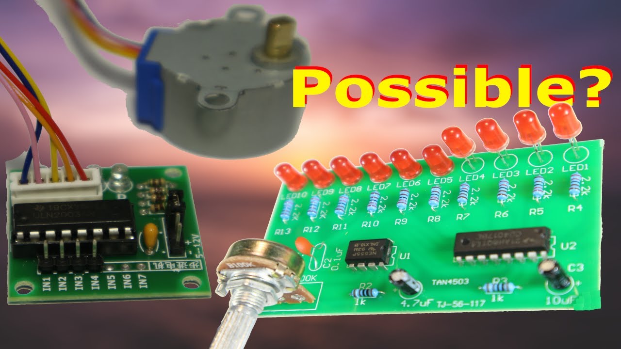 How to use NE555 & CD4017 control Stepper Motor(28BYJ-48 & ULN2003)?
