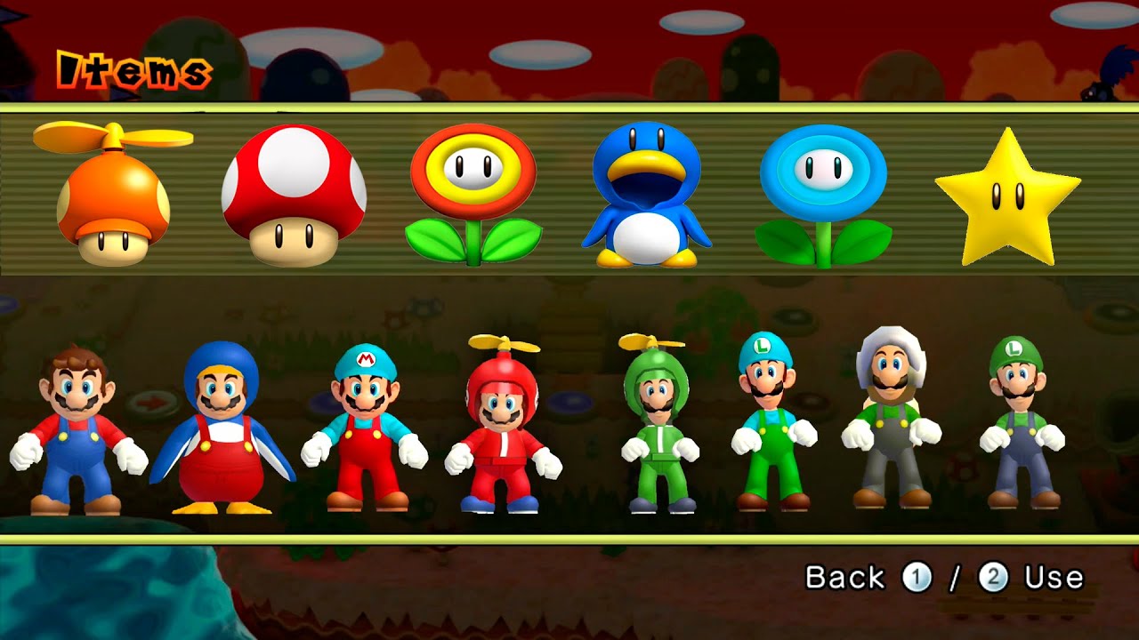 Newer Super Mario Bros Wii (Summer Sun)–  2 Players (Co Op) World 1