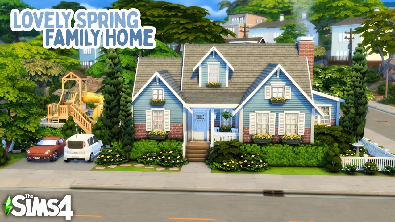 Lovely Spring Family Home🌿The Sims 4 Speed Build || No CC