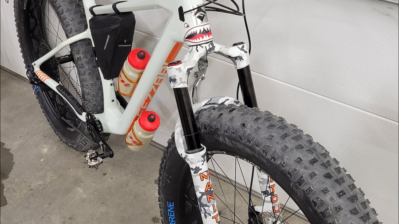 2022 Fezzari Kings Peak Fat Bike - Part 3 - First snow, Manitou Mastodon Pro LE Fork, and Studs