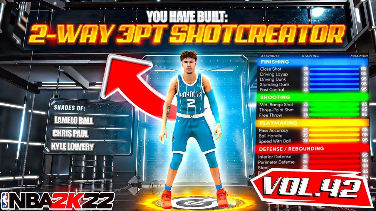BEST 2 WAY 3PT SHOT CREATOR BUILD ON NBA 2K22! RARE BUILD SERIES VOL. 42