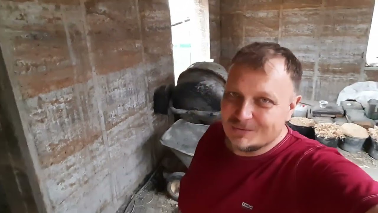 Заливка перекрытия из монолитного арболита.