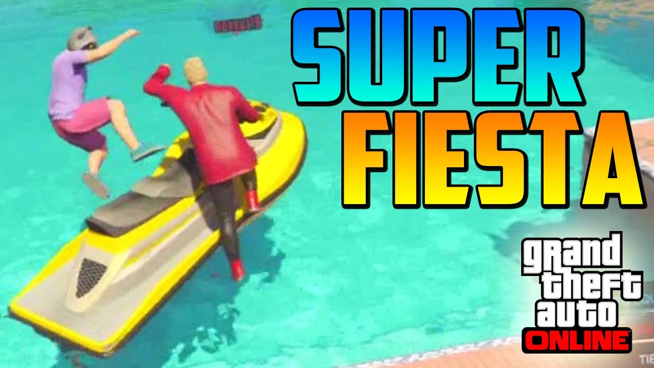 SÚPER FIESTA EN LA PISCINAAAAAA :D - Gameplay GTA 5 Online Funny Moments