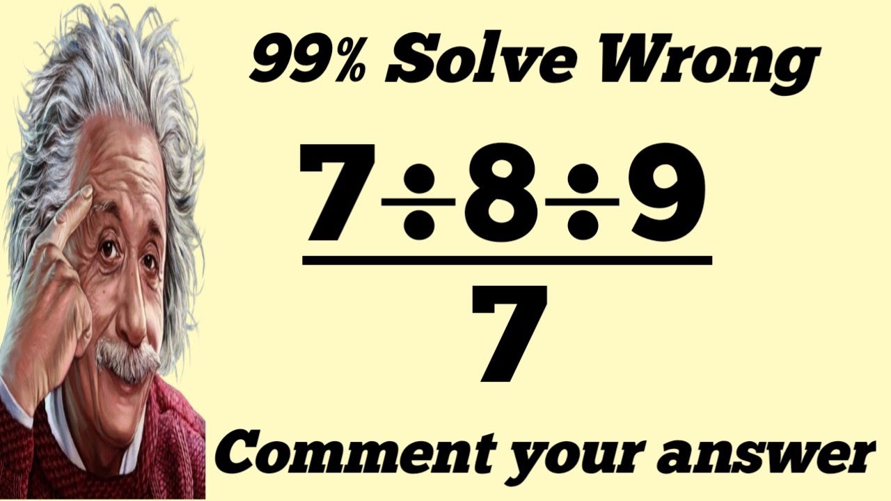 99% Log Is Question Me Phas Jaate Hain 😱 | 7 ÷ 8 ÷ 9 / 2 | BODMAS Rule