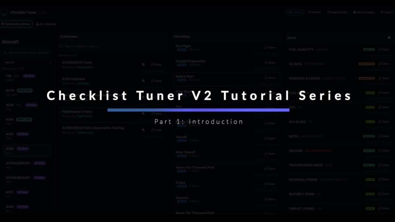 Part 1 - Introduction | Checklist Tuner V2 Tutorial Series