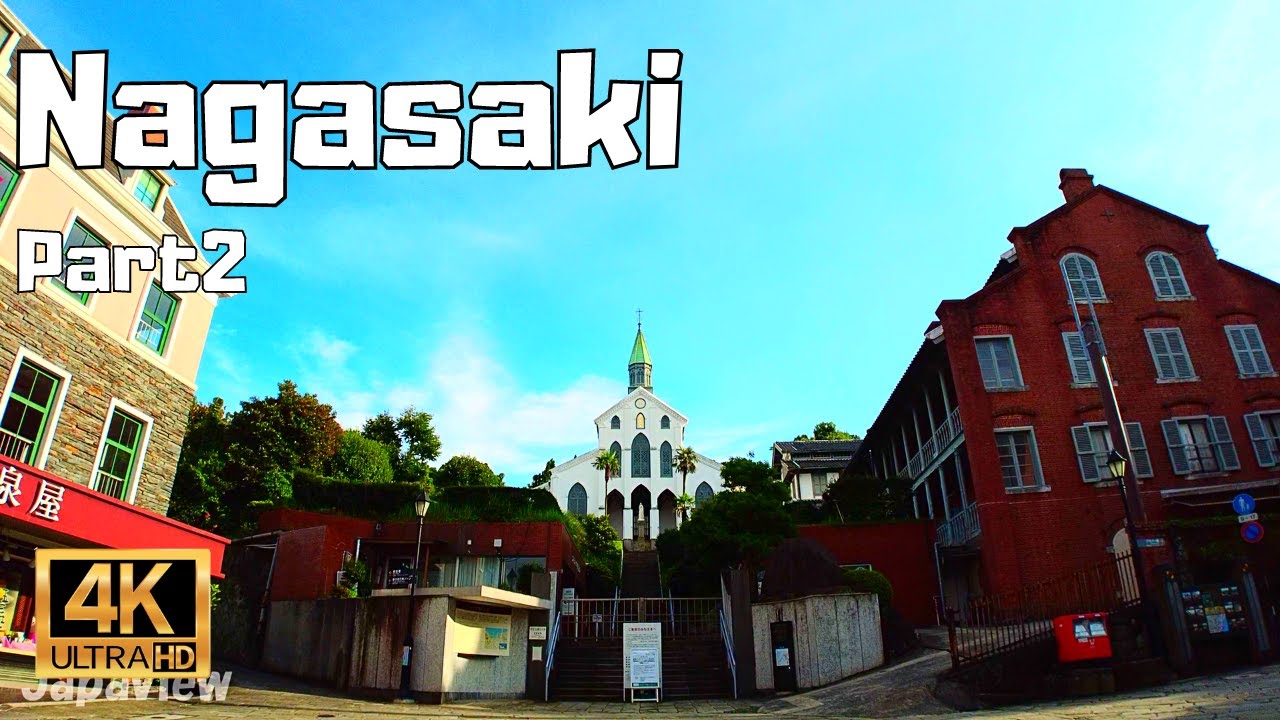 【4K Japan Walk】Nagasaki. Old international trade port in Kyushu Island, west end of Japan - Part2