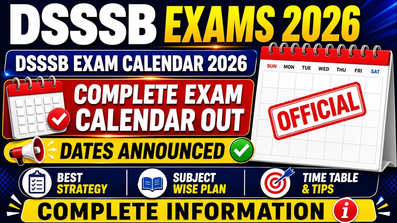 🔥 DSSSB JE 2026 | Exam Schedule Out | Complete Schedule | Syllabus | Exam Pattern #dsssb2026
