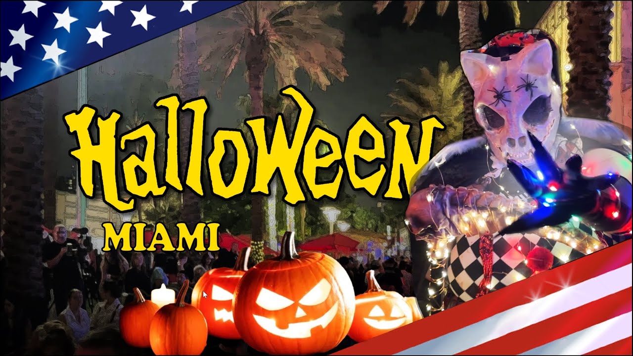 Halloween in Miami, USA, Miami Beach, Carnival, 2023, 4k 60fps video #usa #halloween #funny #miami