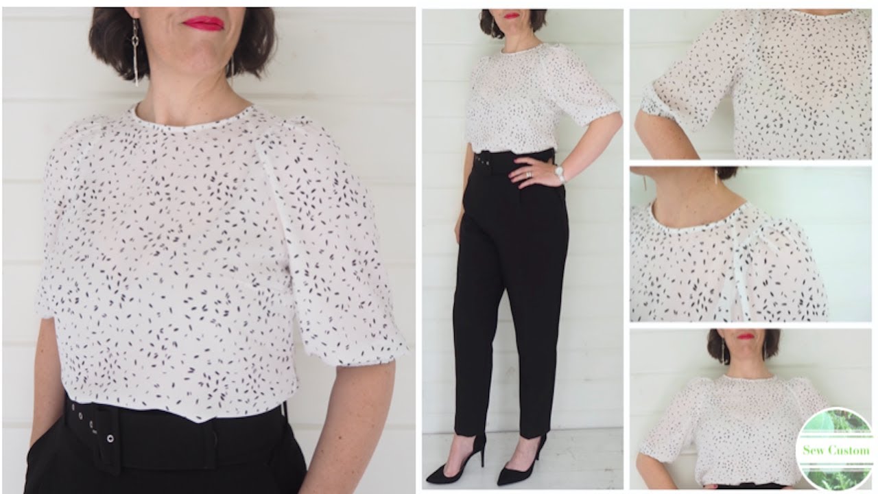 The Making of my French Seamed Raglan Blouse with Shoulder Yoke & Gathered Sleeve