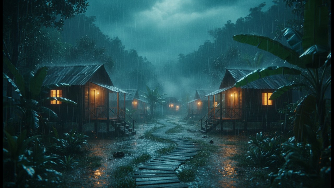 Rain Sounds for Sleeping 🌧️ Heavy Night Rain for Deep Sleep, Stress Relief & Total Mind Relaxation