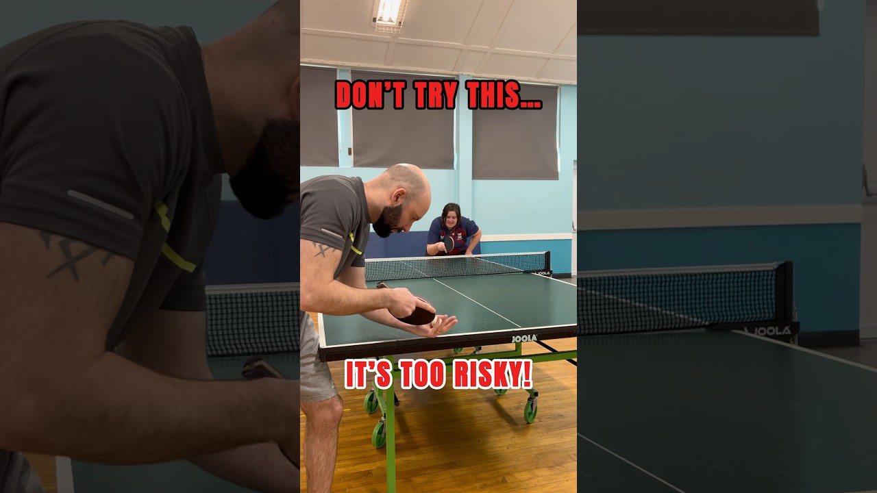No risk, no reward 🤷🏻&zwj;♂️ #SnakeServe #Pendulum #Reverse #WrongWay #Serve #TableTennis