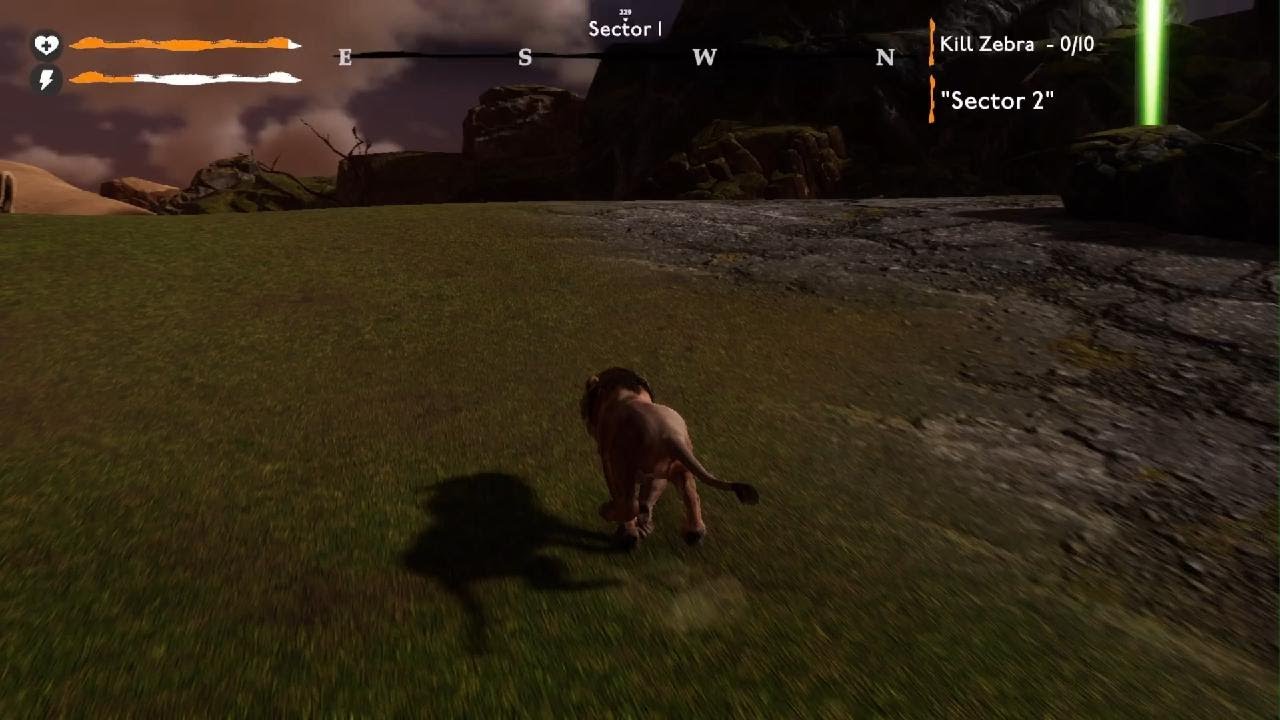 Lion Simulator Survival: RPG Animal Battle_ caçando zebra