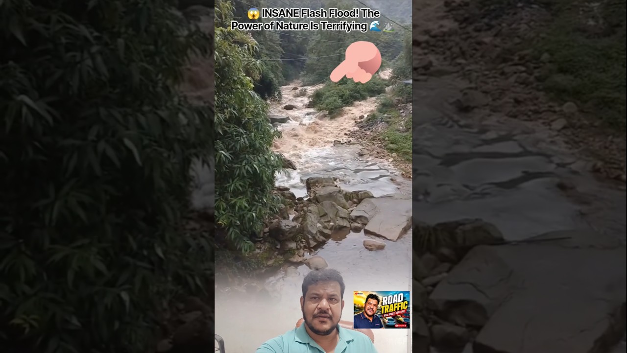 😱 INSANE Flash Flood! The Power of Nature Is Terrifying 🌊⛰️ #shorts