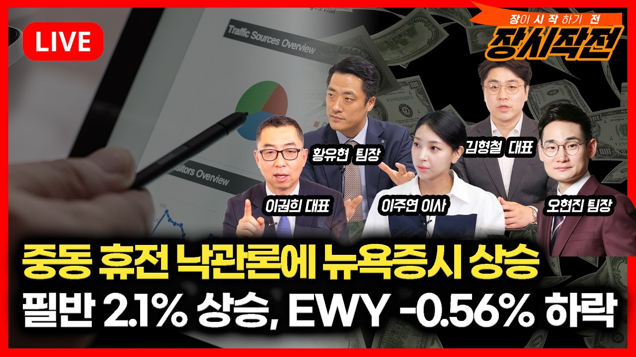 [4월10일 #장시작전] 중동 휴전 낙관론애 이틀 째 뉴욕증시 상승 '필반도체 2.1% 상승