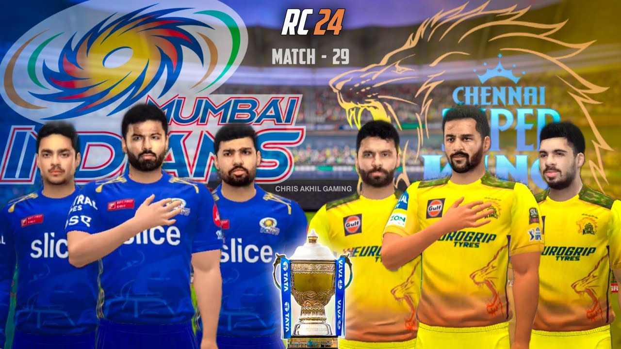 IPL 2024 in Quick Play Real Cricket™ 24 || MI vs CSK || Match - 29 || RC24 New Update