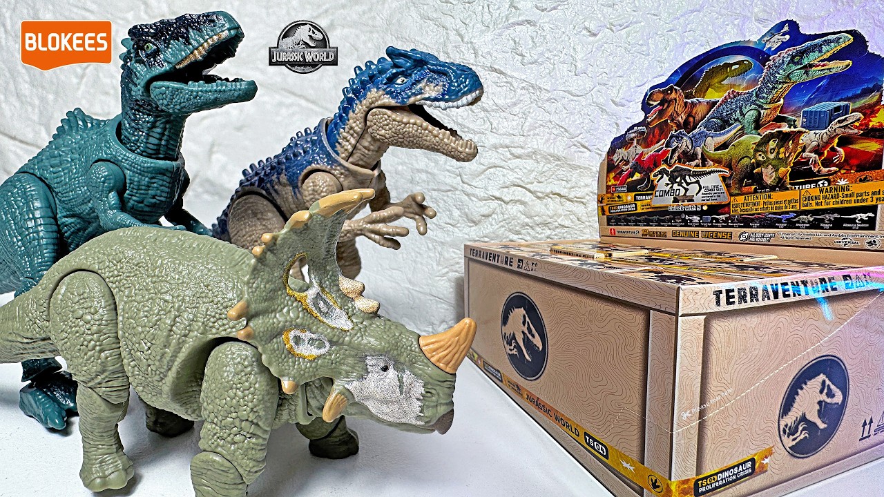 UNBOXING 13 NEW JURASSIC WORLD DINOSAURS! Giganotosaurus, Allosaurus, Sinoceratops, Tyrannosaurus