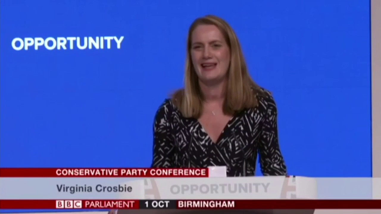 Virginia Crosbie at Conservative Party Conference 2018