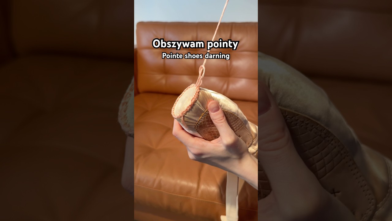 Obszywam pointy (pointe shoes darning) #ballet #dance #taniec #dailyshorts #shorts
