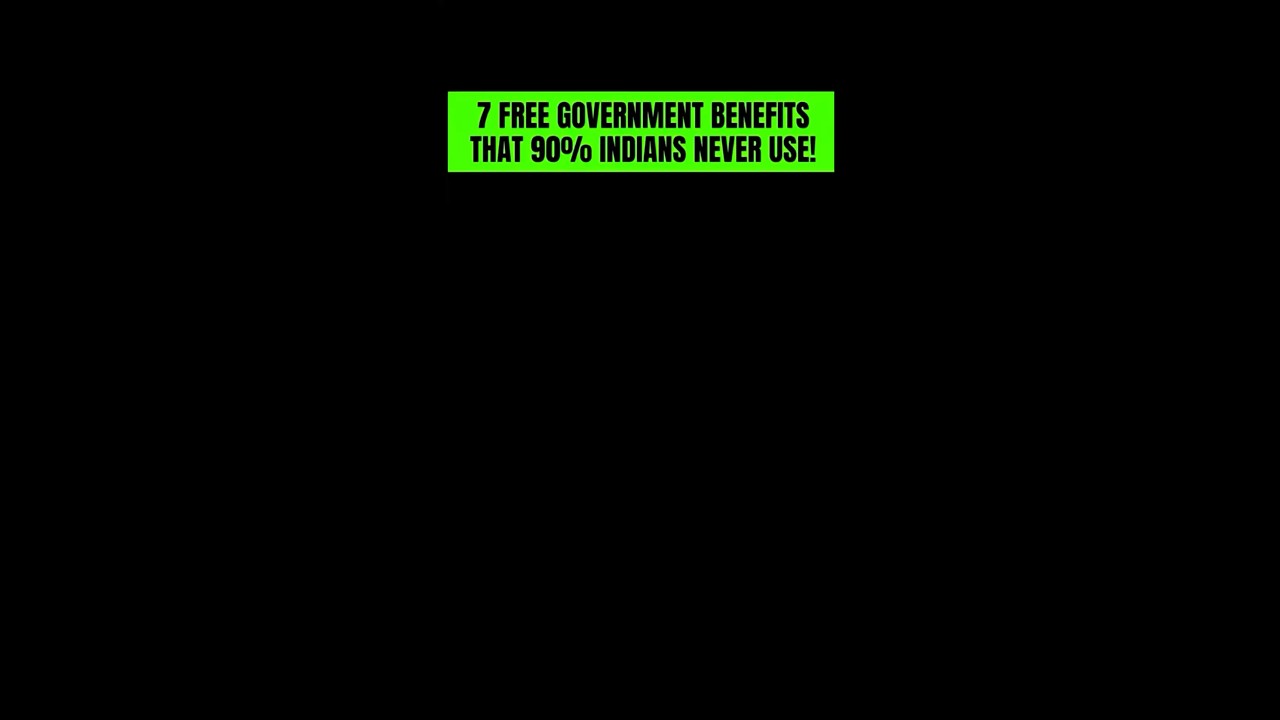 7 FREE Government Schemes 90% Indians Don&rsquo;t Use | Are You? #indian #govt #scheme #shorts