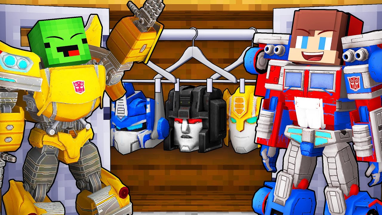 JJ and Mikey Use TRANSFORMERS Skin to PRANK in Minecraft - Maizen
