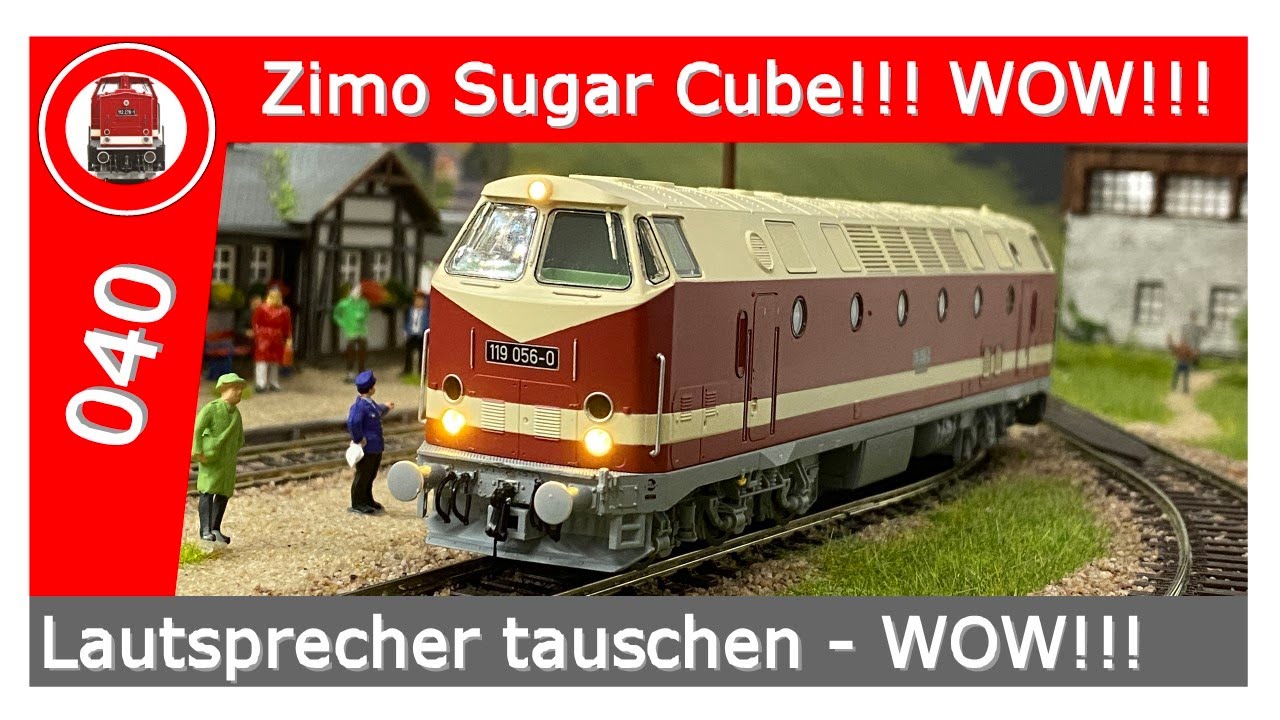 Tutorial BR119 Lautsprecher Tausch Zimo Sugar Cube 13x18 Monster Sound (Piko 59930) DR digital DCC