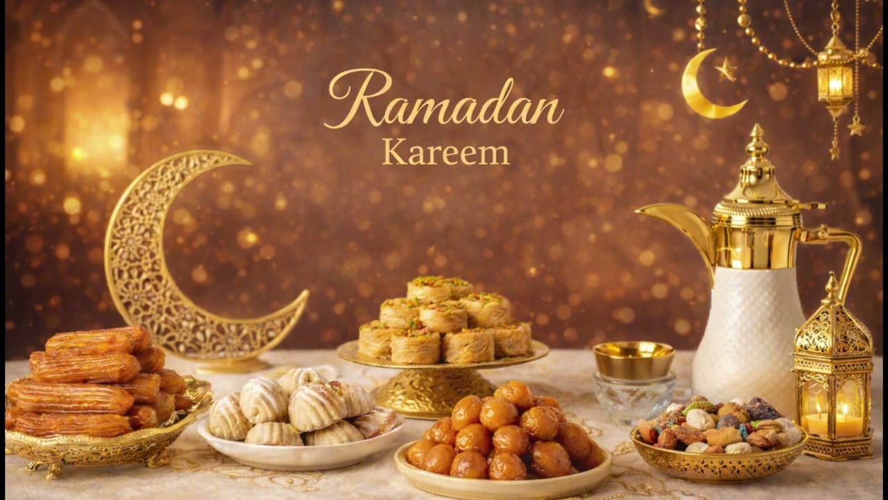 Ramadan Kareem Background 🌙 Elegant Islamic Wallpaper for TV & Screens