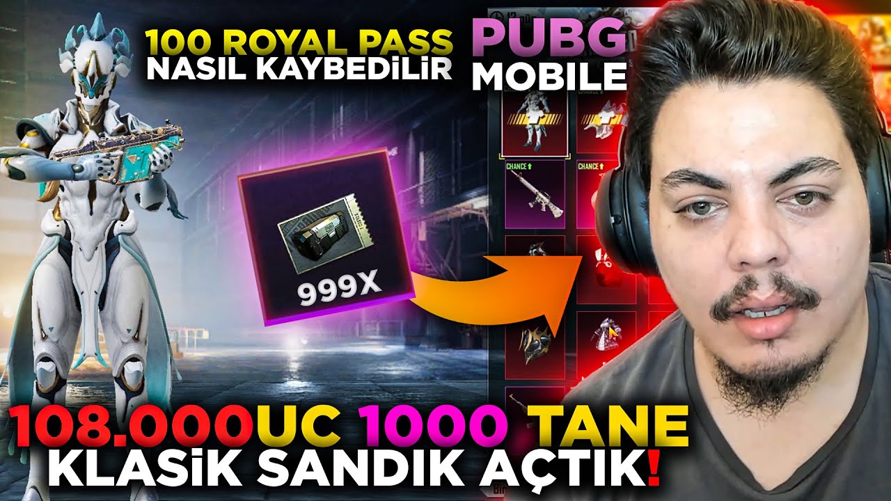 1000 TANE KLASİK SANDIK AÇTIM !! (108.000UC) Pubg Mobile