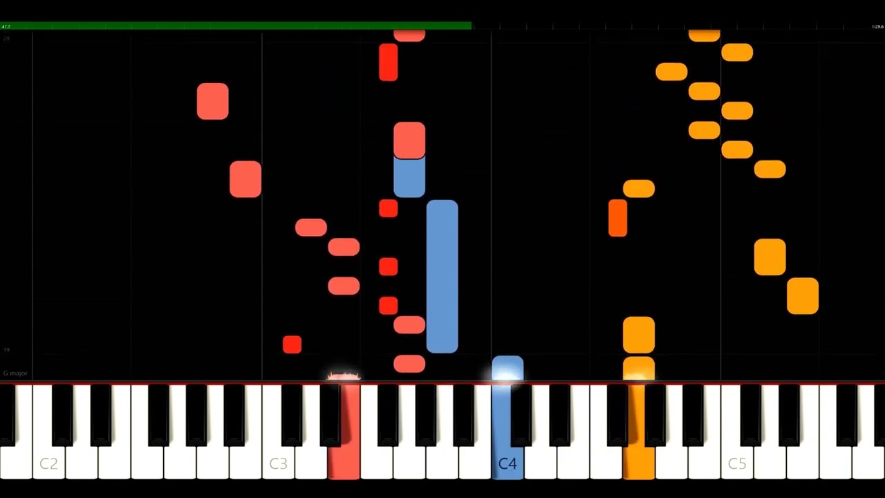 Wo soll ich fliehen hin - Sch&uuml;bler-Chor&auml;le Nr. 2 -  BWV 646 - J.S. Bach - Synthesia HD 60 fps
