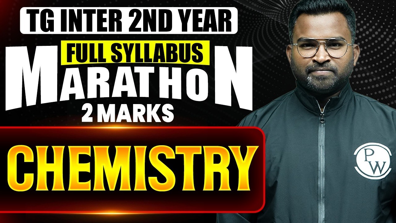 Chemistry 2 Marks Final Revision Marathon 🔥 | Score 20 | TG Inter 1st Year | IPE 2026
