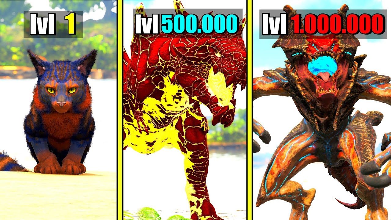 ¡PASO de DINO LVL 1 a DINO LVL 1.000.000 en ARK!