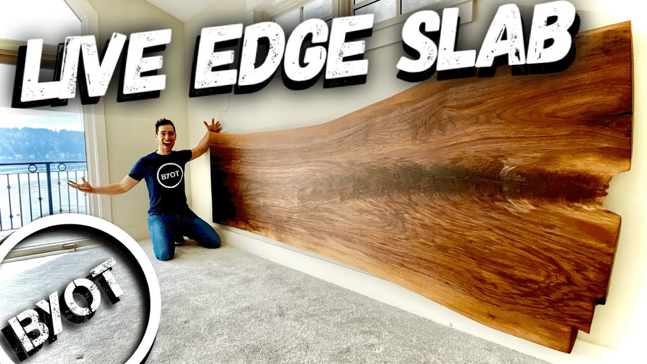 DIY HEADBOARD // LIVE EDGE SLAB
