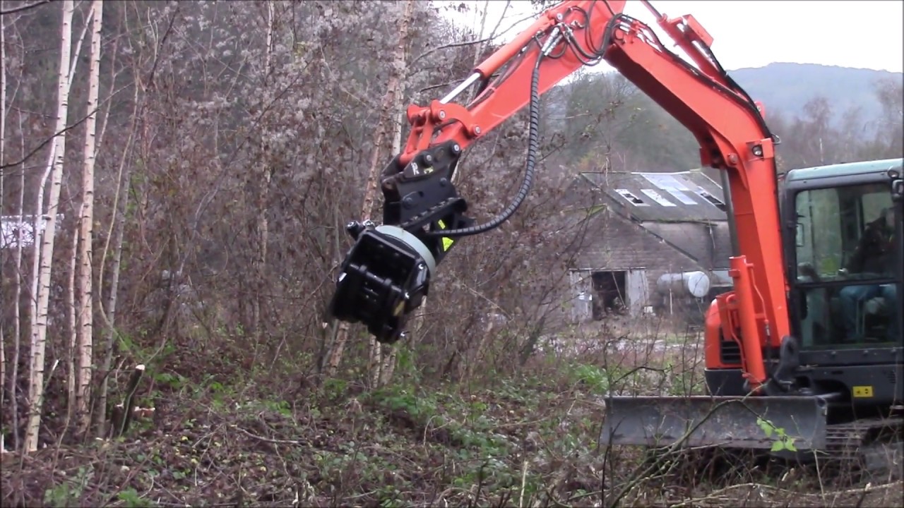 JAK 250 Tree Shear with Rotator on Excavator - Jas P Wilson