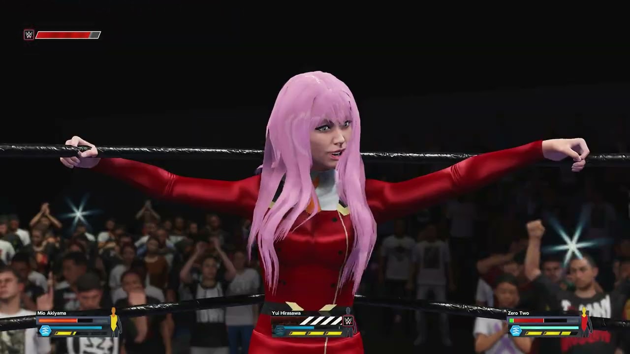 Mio Akiyama VS Zero Two 1 | WWE 2K24 | ANIME | K-ON! VS Darling in the Franxx