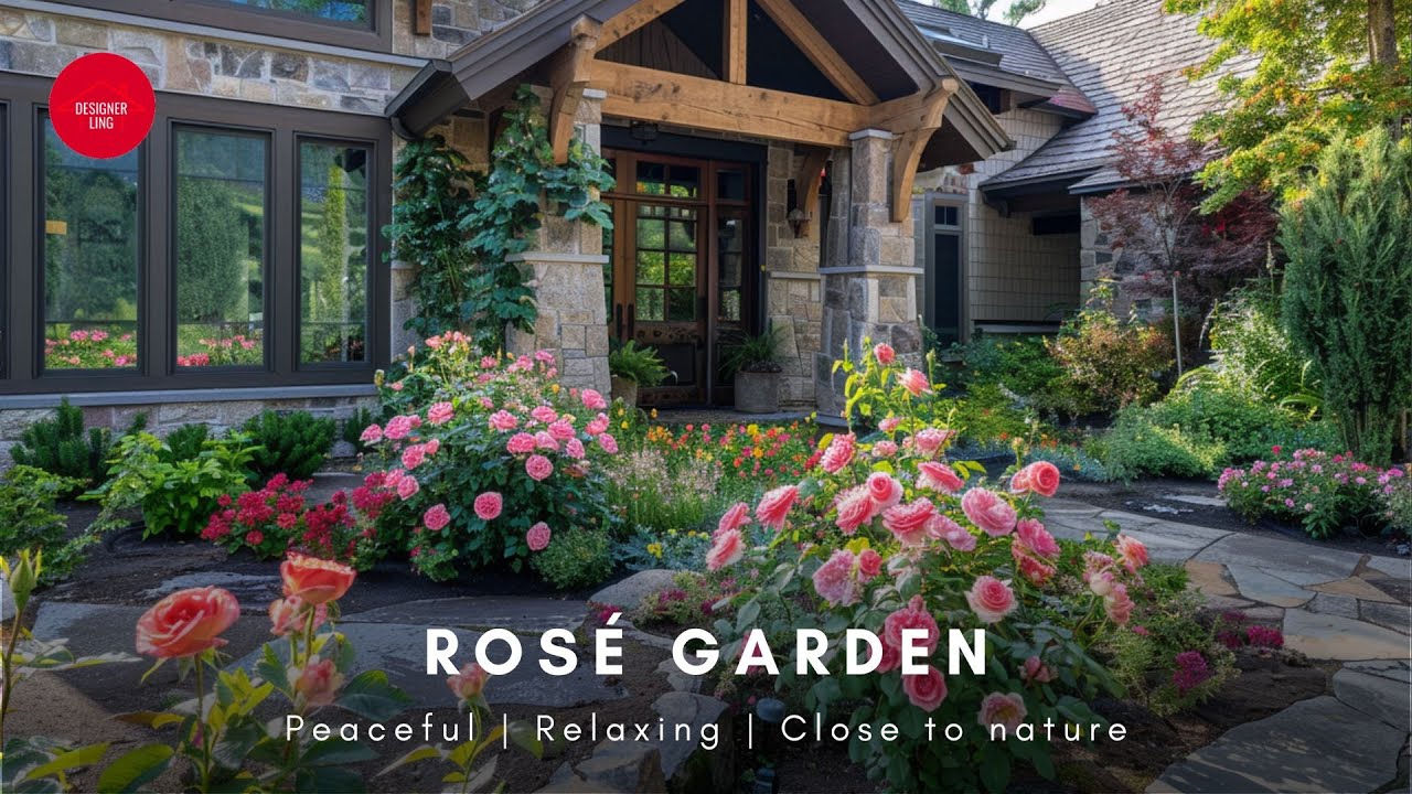 Modern Rustic Charm: Stone, Wood & Roses