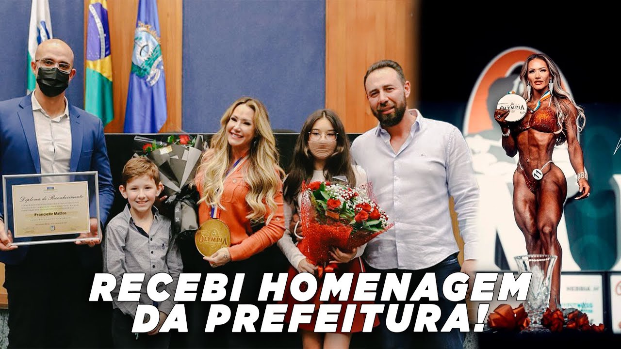 HOMENAGEM DA PREFEITURA PARA A MR. OLYMPIA WELLNESS FRANCIELLE MATTOS