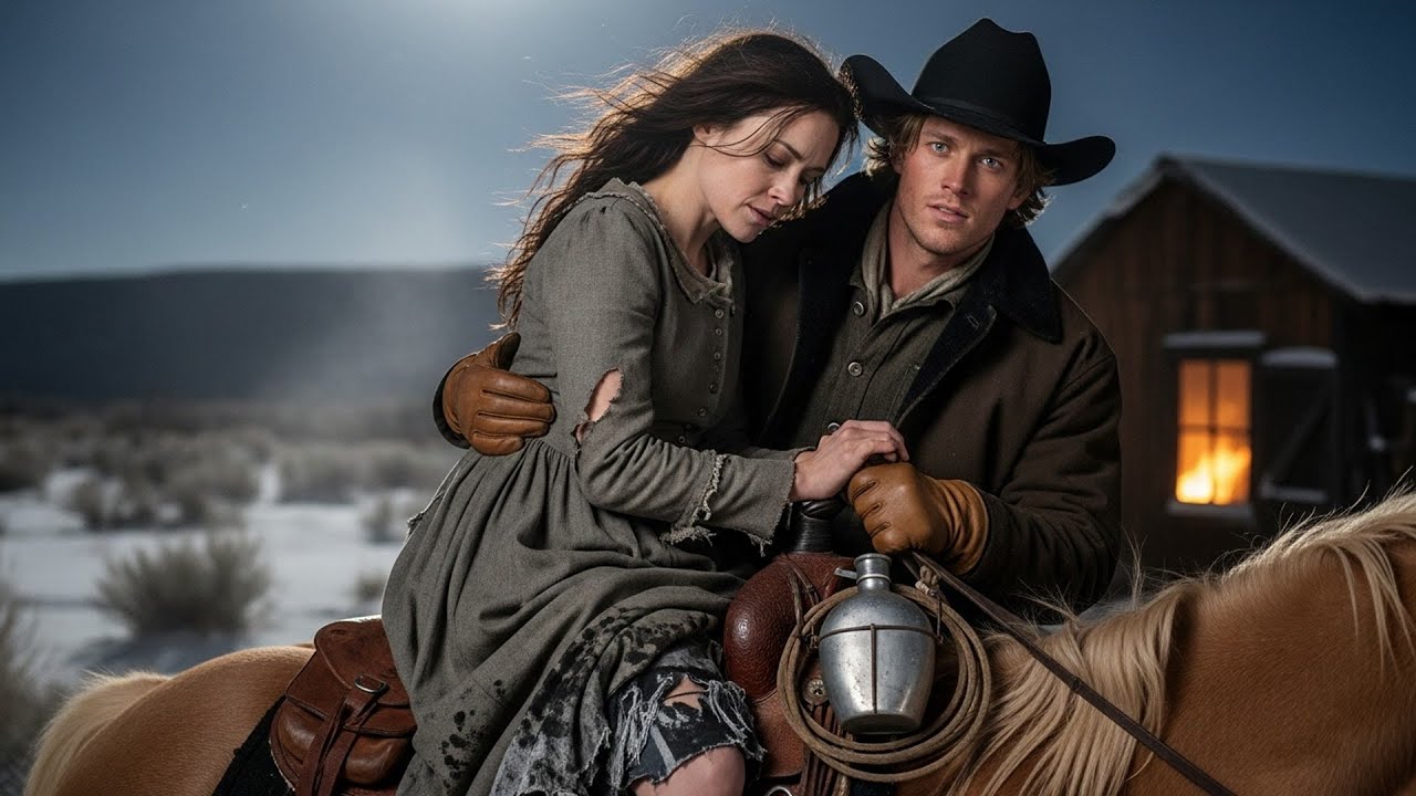 She Was Running From Her Husband In Winter, A Cowboy Found Her And Said "He Won't Ever Find You"