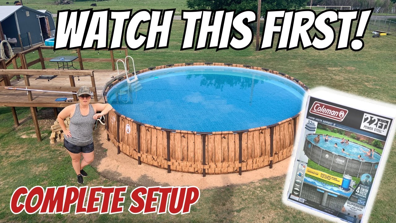 Coleman Power Steel Pool Complete Setup II Установка надземного бассейна