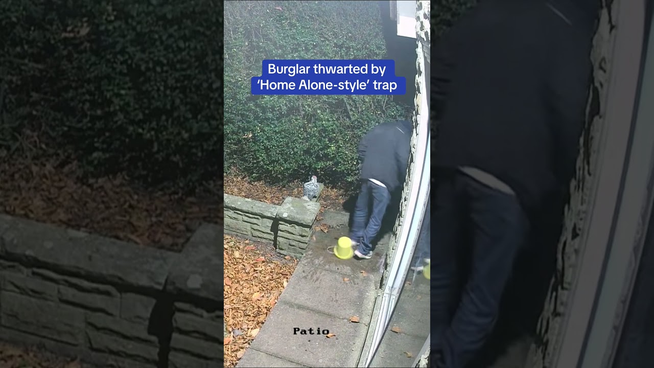 Burglar thwarted by 'Home Alone-style' trap