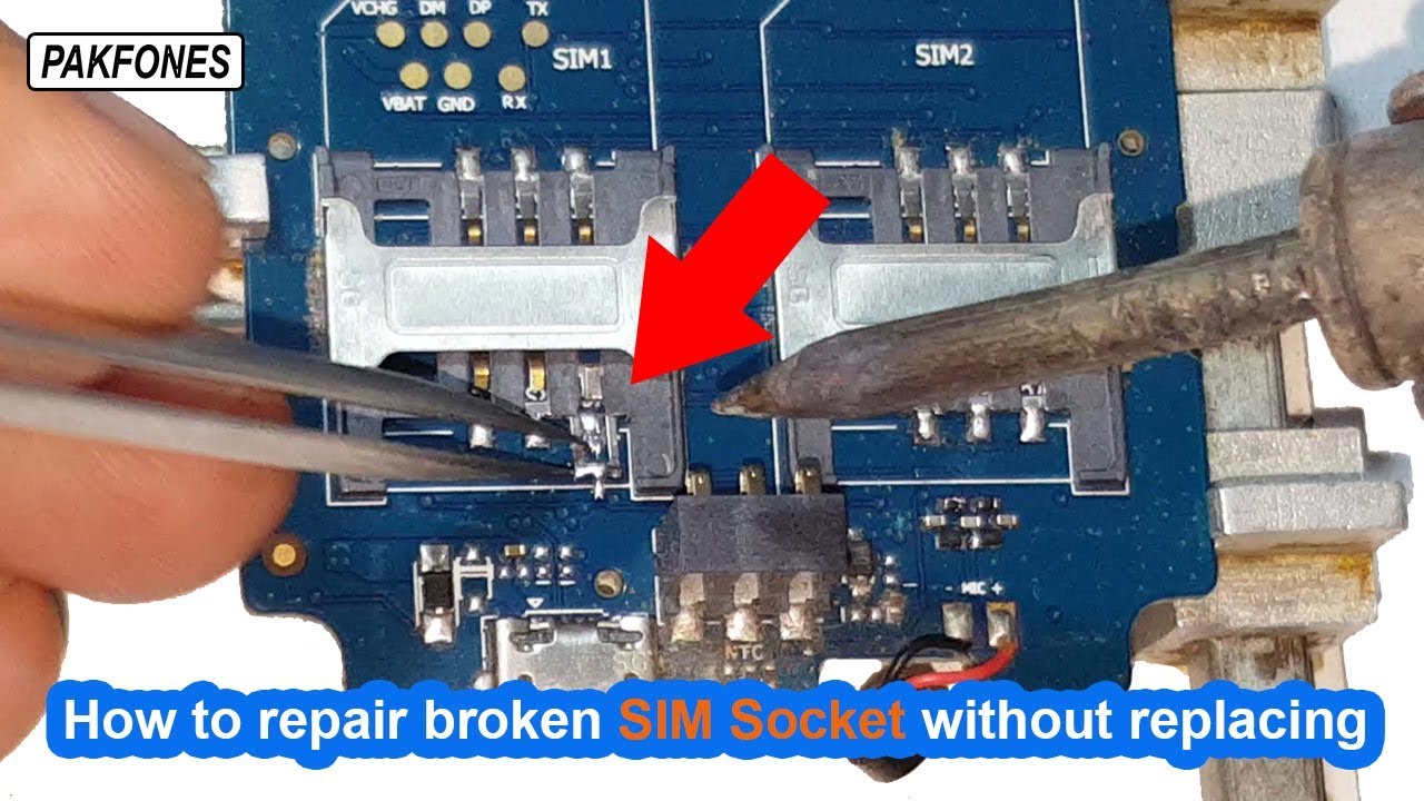 How to repair broken SIM card socket without replacing