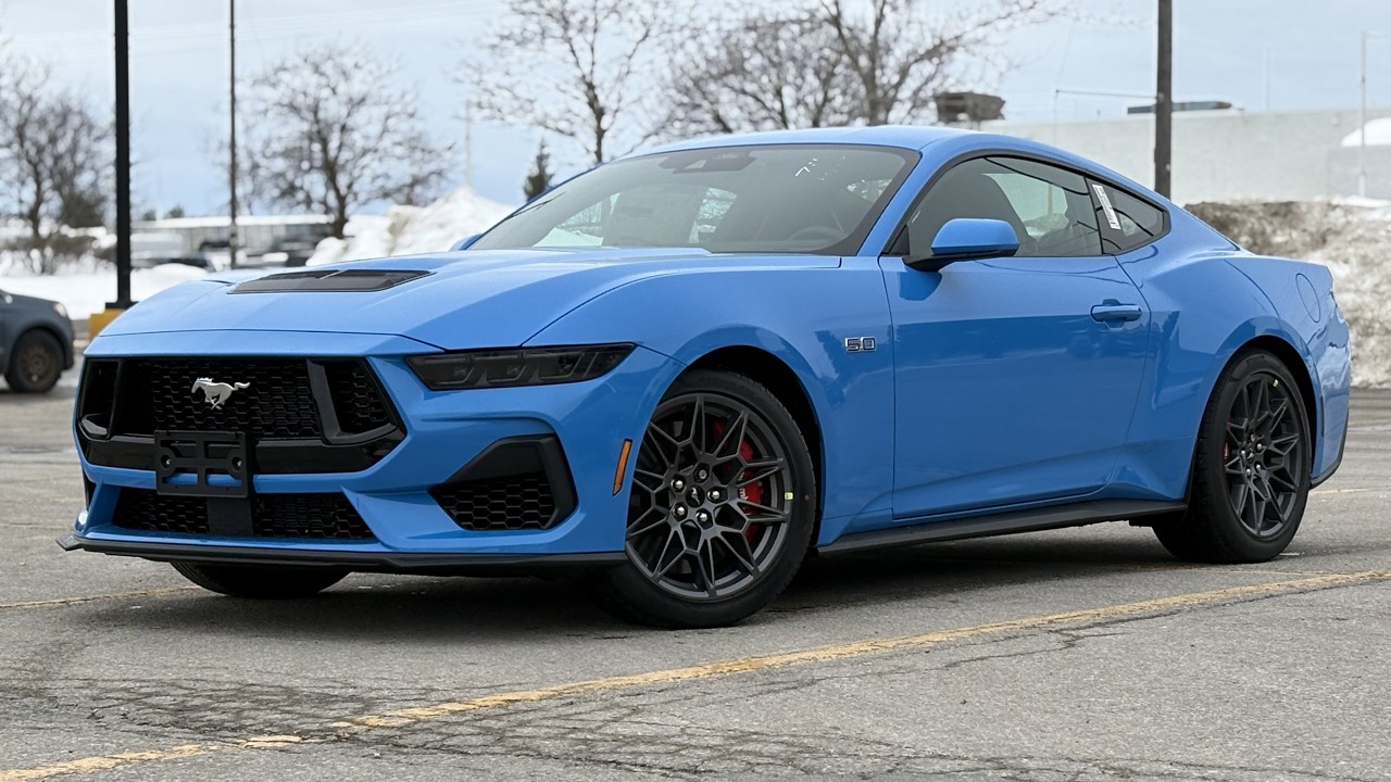 New 2026 Ford Mustang GT Premium in Grabber Blue Metallic (#B024) | Barrie Ford