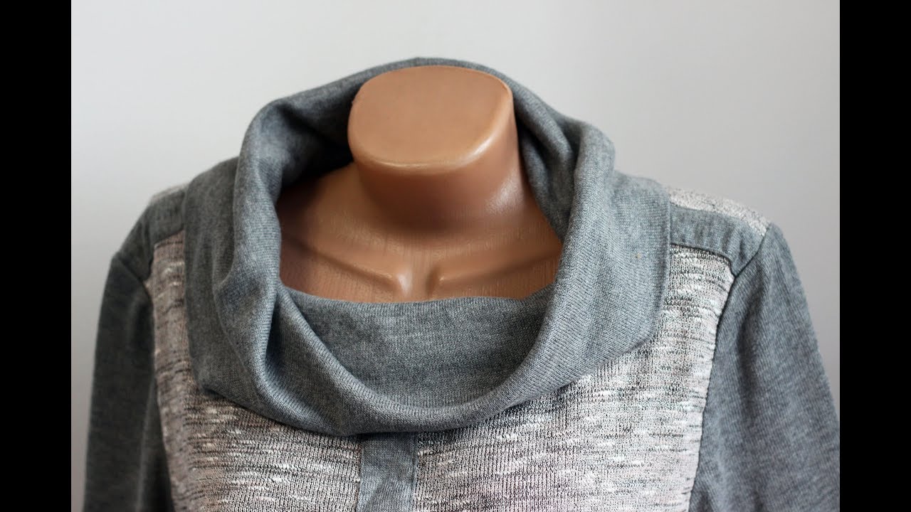 Как правильно вшить воротник хомут в трикотажное платье
