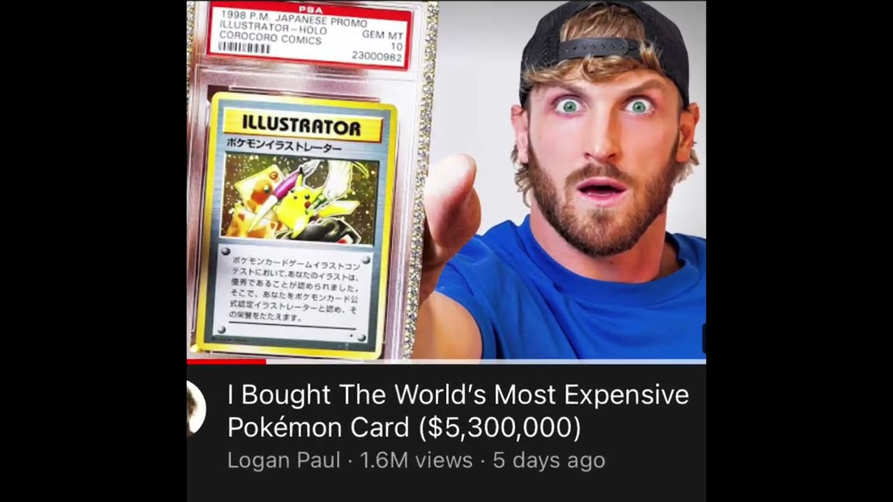 Logan Paul bought the worlds most expensive Pok&eacute;mon card!
