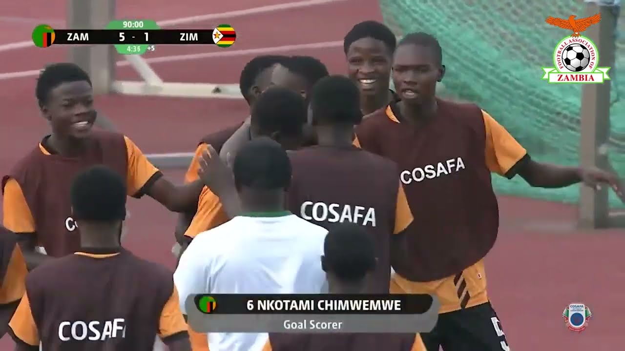 Замбия - Зимбабве 5:1 | #AFCONU17 Отборочный турнир COSAFA | Основные моменты
