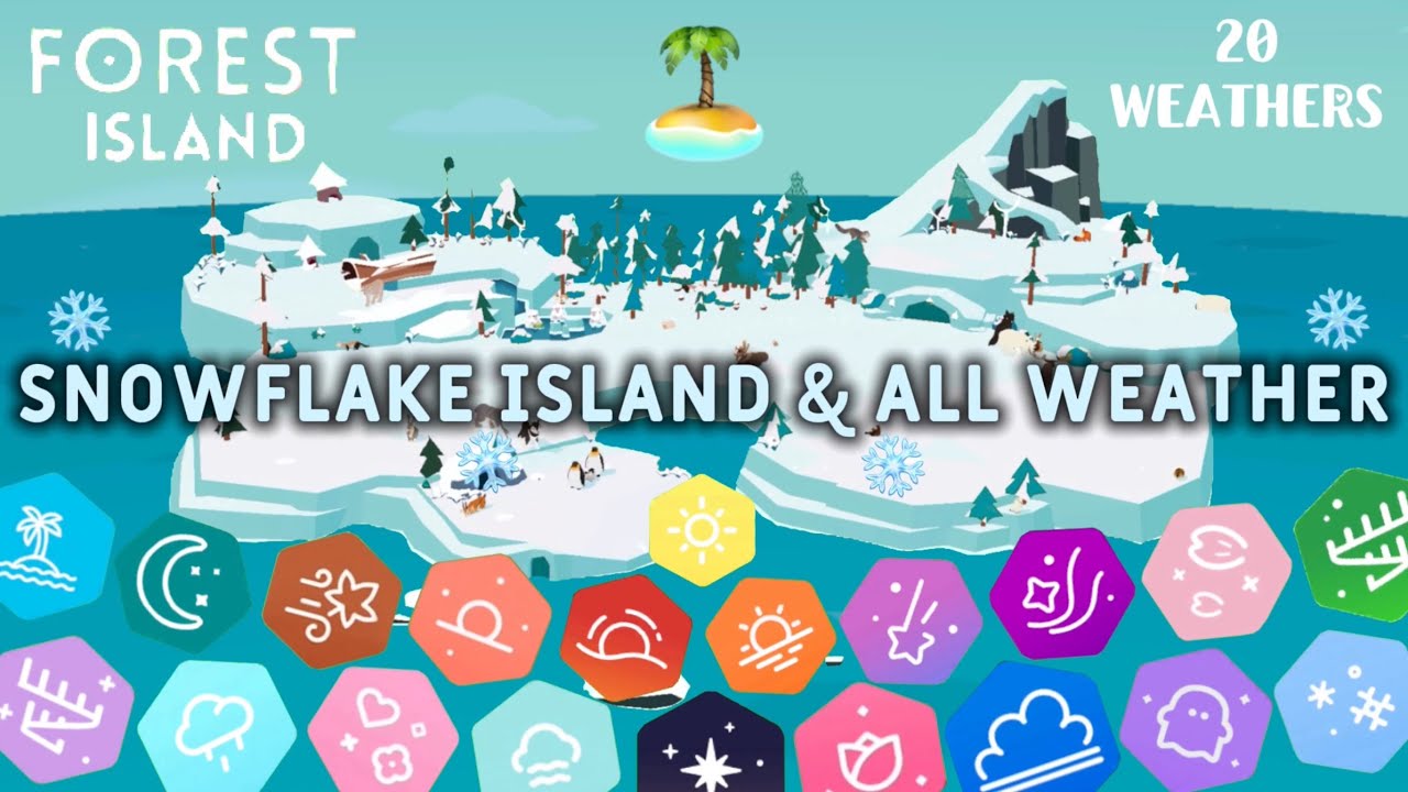 ❄️ Snowflake island & all weather 🌦️! “Forest island” 🏝️ 