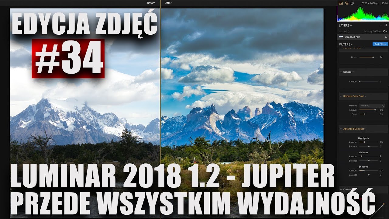 EDYCJA ZDJĘĆ #34: LUMINAR 2018 1.2 JUPITER - PRZEDE WSZYSTKIM WYDAJNOŚĆ !