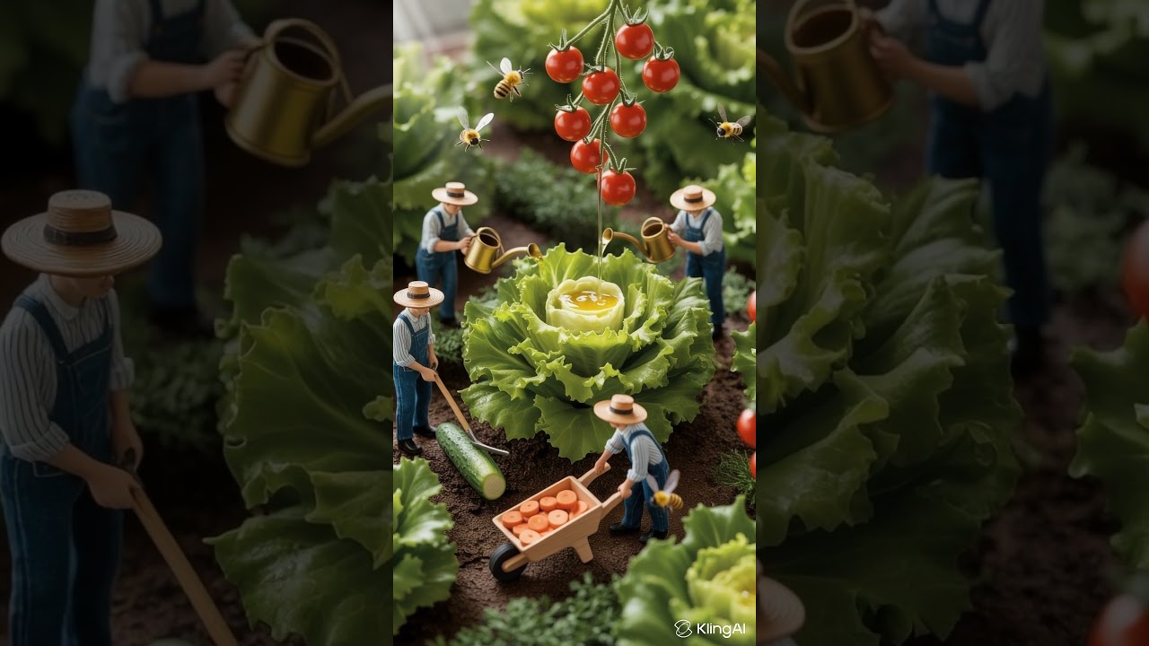 Miniature Farmers, Gigantic Garden 🥕🍅